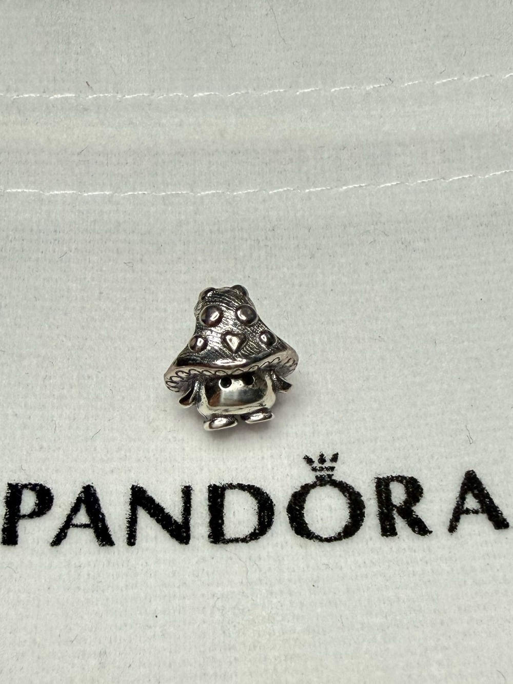 Pandora Silver Mushroom Charm WITHOUT BAG
